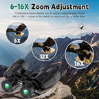 6-16x40 HD Zoom Binoculars for Adults, High Powered, Large View, BAK4 Prism - Image 8