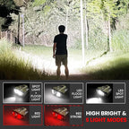 Hopedone LED Hard Hat Light, 800Lumens Rechargeable Dimmable Clip on Cap Lights - Image 3