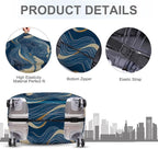 ANNA QUEEN Ocean Wave Luggage Cover, Elegant Blue Flow Line Design Suitcase - Image 4
