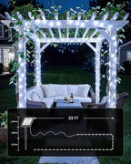 Minetom 2 Pack Solar String Lights, Total 66Ft 200 LED Solar Fairy Lights - Image 5