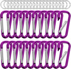 sprookber 2.28" Small Carabiner Clip Keychain, D Ring Caribeaner Clip, Key Clip by Sprookber