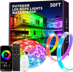 KSIPZE 50ft Outdoor led Strip Lights Waterproof IP68, RGB Outdoor led Lights by KSIPZE