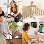Momcozy 8000mAh Portable Stroller Fan, 27H Ultra-long Battery Life Detachable 4 - Image 8
