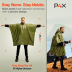 PREPARED4X Emergency Mylar Poncho – Survival Rain Poncho - Image 2