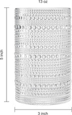 Khen Plastic Hobnail Drinking Glasses Set of 12 Clear Color Cups 6x 10oz - Image 5