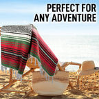 Hydration Nation Authentic Large Handwoven Mexican Blanket - Image 6