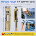 EDC Tactical Flashlight, Flat Flashlights Rechargeable, Dual-Switches LED Small - Image 8
