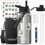 32oz Insulated Water Bottle, BPA Free&Leak Proof, Stainless Steel Water Flask by Watersy