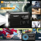 NOAA Weather Radio 20000mAh Battery Powered｜Solar Hand Crank Emergency Radio - Image 3