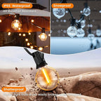 OHLUX Outdoor String Lights, 27FT LED Patio Lights - Image 3