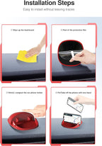 Loncaster Car Phone Holder, Car Phone Mount Silicone Car Pad Mat - Image 5