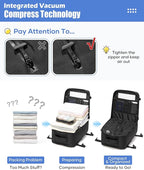 Vacuum Backpack Travel with Pump, Vacuum Sealed Backpack, Travel Backpack with - Image 2
