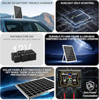 SOLPERK Solar Panel Kit 10W 12V, Waterproof Solar Battery Trickle Charger - Image 2