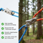 6-Pack Rope Tensioner Paracord Adjusters, Rope Tightening Tool, Knot-Free - Image 2