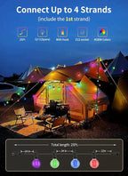 Brightown Outdoor String Lights 29 Feet G40 LED Patio Lights, 13 Plastic Edison - Image 4