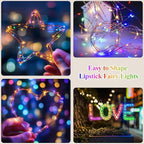 66FT Multicolor Fairy Lights Battery Operated, 100 LED Twinkle Lights - Image 6