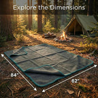 Wool Camping Blanket – 70% Wool Heavy-Duty Military Style Throw, Warm & Washable - Image 2