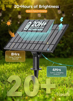 Minetom 202FT Solar String Lights Outdoor Waterproof, 65 LED S14 Shatterproof - Image 2
