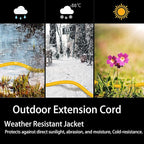 HUANCHAIN 200 ft 12/3 Gauge Outdoor Extension Cord Waterproof Heavy Duty - Image 5