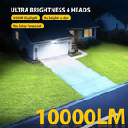 90W 10000LM LED Security Lights Motion Sensor Outdoor Lights, 4 Head Dusk to - Image 3