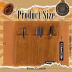 4 Pieces Leather Pencil Case, Creative Map Rollup Pencil Bag, Vintage Makeup - Image 2