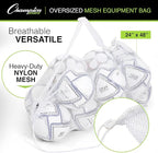 Champion Sports Mesh Equipment Bag – Heavy-Duty Nylon Drawstring Bag - Image 4