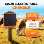 20miles Solar-Powered Electric Fence Charger, Adjustable Output - Image 2