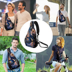 FyLybois Moon Sling Bag for Women Lightweight Crossbody Backpack Casual Daypack - Image 2