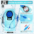RAINSMORE Hydration Vest with 2L Water Bladder Lightweight Reflective Chest Pack - Image 5
