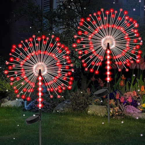 2 Pack 250LED Solar Garden Lights Outdoor, Dual Lighting Modes Firework Lights by Lanthium