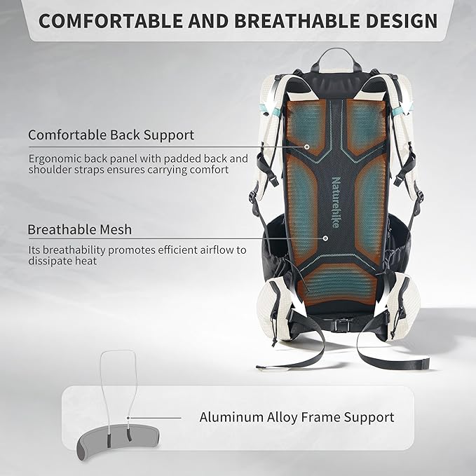 Naturehike 30L Rock 2.0 Upgraded Internal Frame Hiking Backpack - Image 2