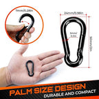 PAMAZY 12Pcs 2In Spring Snap Hooks, Utility Hook Clip, Heavy Duty Rope Connector - Image 2