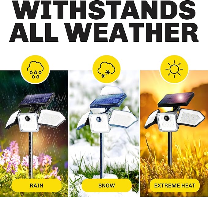 Bionic Flood Light 2 Pk Solar Lights Outdoor Waterproof, Ultra Bright 89 LEDs - Image 5