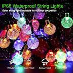 Solar String Lights Outdoor 100 Led 40 Feet Multi-Color Crystal Globe Lights - Image 3