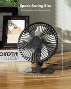 SLENPET 6-inch USB Small Desk Fan, 4 Speeds, Ultra-quiet, 90° Adjustment - Image 7