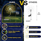 2 Pack 250LED Solar Garden Lights Outdoor, Dual Lighting Modes Firework Lights - Image 5