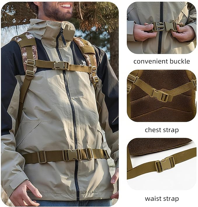 aiGear 50L Military Tactical Backpack 3 Days Assault Pack Large Day Backpack - Image 8