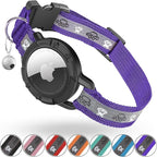 Reflective AirTag Cat Collar, Integrated Cat Tracker Collar by ODOKELE