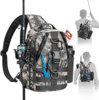 Piscifun Fishing Backpack with Rod Holder, Lightweight Sling Bag Storge Gear by Piscifun