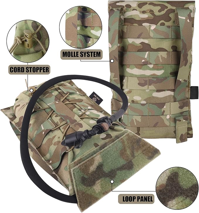 PETAC GEAR 1.5L / 3L Tactical Hydration Pack，Molle Carrier Pouch - Image 4