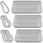 60PCS M6 Heavy Duty Carabiner Clip, 2.36Inch Snap Hook Quick Link Small by XHAMXE