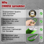 sprookber 4" & 5" Extra Large Aluminum Carabiner D Ring, Caribeener Clips - Image 6