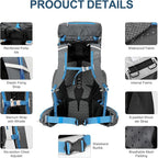 IX INOXTO 55L Internal Frame Waterproof Hiking Camping Backpack - Image 5