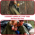 Ever Ready First Aid Olive Drab Green Warm Fire Retardant Blanket, Heavy-Duty - Image 5