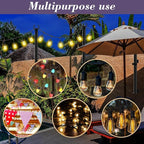NUERPO 4 Pack String Light Poles, 5Ft Metal Poles - Image 3