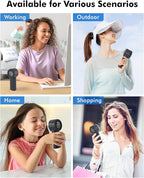 WHATOOK Portable Handheld Mini Fan: High Speed Cooling Fan, 10 Hours Battery - Image 6