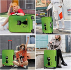 ANNA QUEEN Cute Black Cat Luggage Cover, Minimal Cartoon Suitcase Cover - Image 6