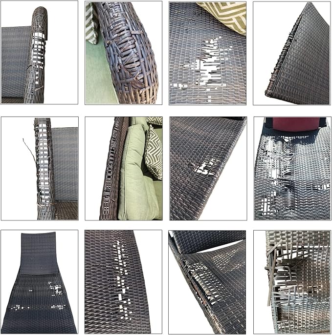120 Ft Wicker Repair Kit, Plastic Wicker Repair Supplies, Mixed Dark Brown - Image 7
