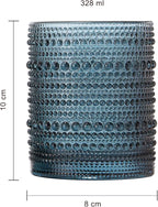 Khen Beaded Tumbler Drinking Glasses Set | Set of 6 | Vintage Hobnail 11 OZ - Image 3