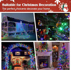 2-Pack Connectable Christmas Lights Outdoor, Total 164FT 400LED Christmas - Image 2